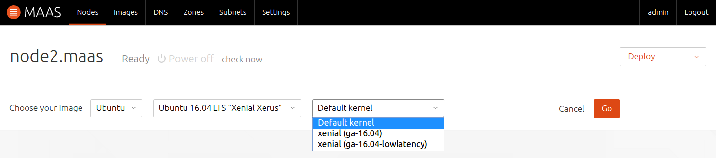 machine during deploy kernel