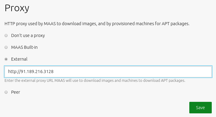 Configure proxy