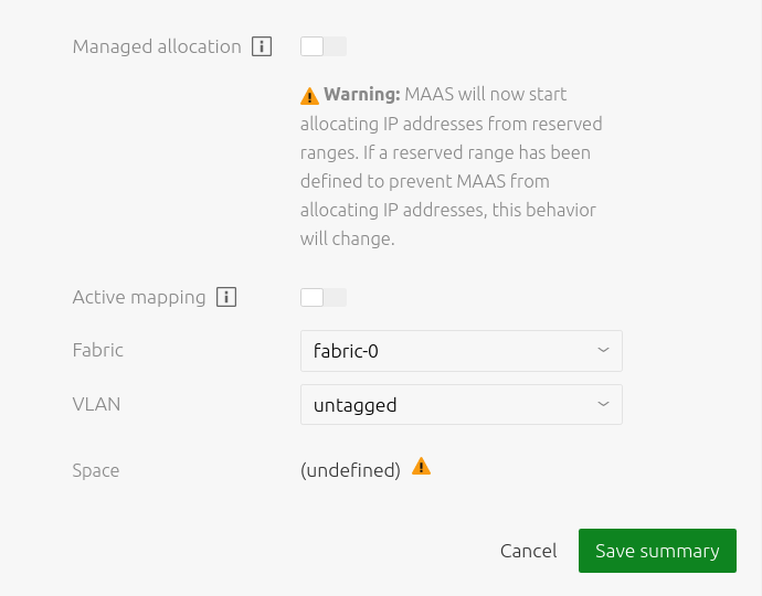 subnet management toggle