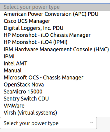 power types selection