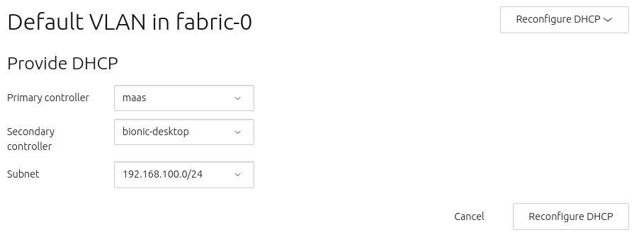 reconfigure DHCP