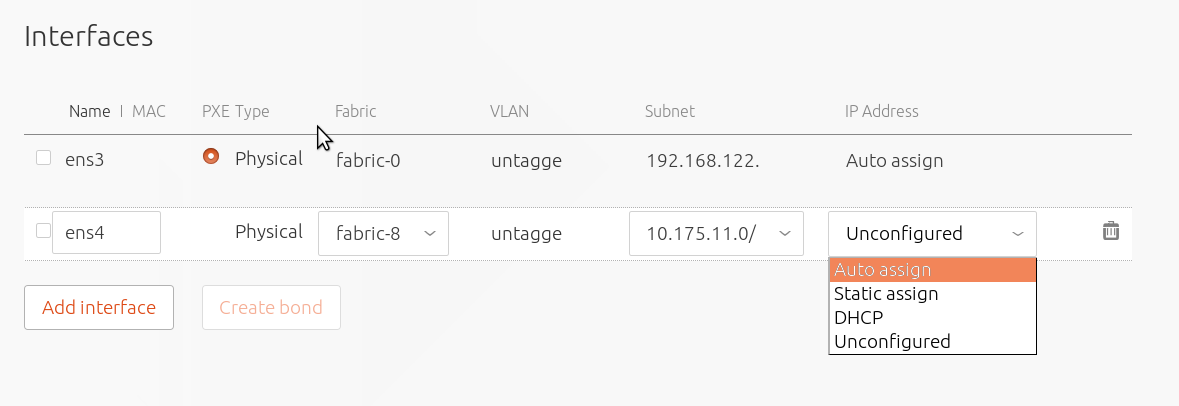 node interface